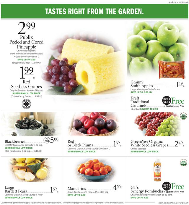 Publix Ad from 09/30/2021