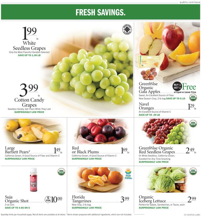 Publix Ad from 10/07/2021