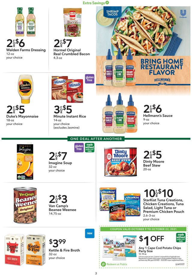 Publix Ad from 10/09/2021