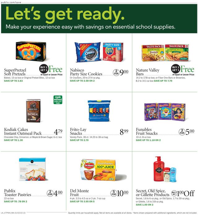 Publix Ad from 01/02/2022