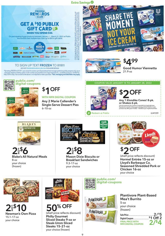 Publix Ad from 01/15/2022