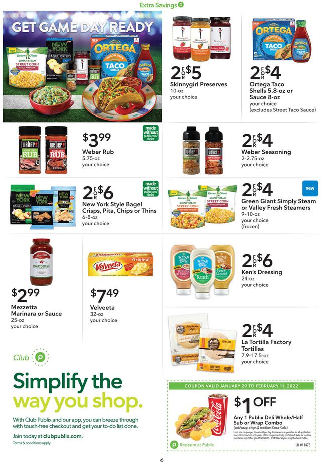 Publix Ad from 01/29/2022