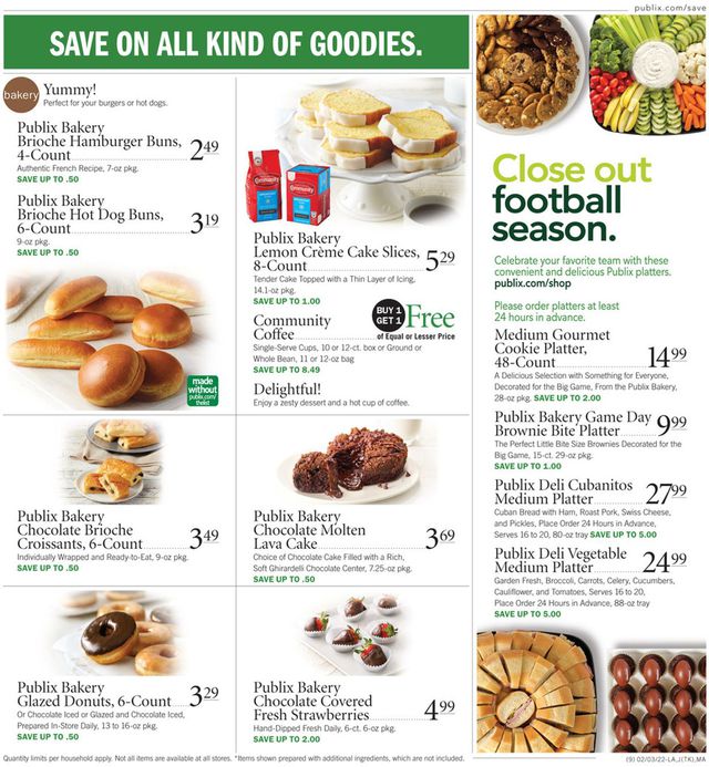 Publix Ad from 02/03/2022