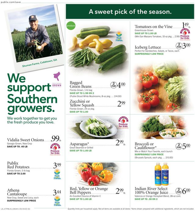 Publix Ad from 05/19/2022