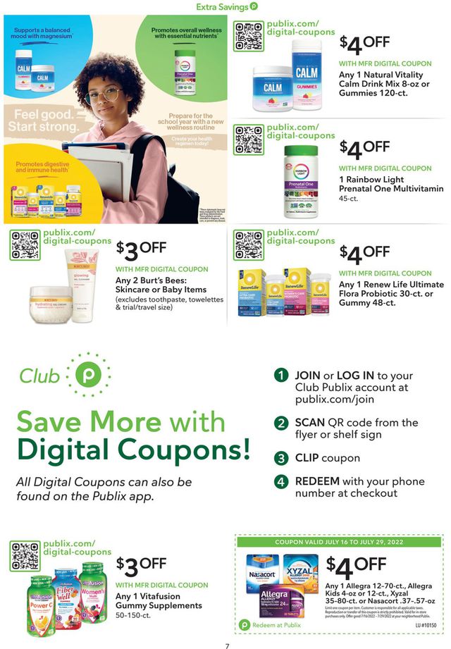 Publix Ad from 07/16/2022