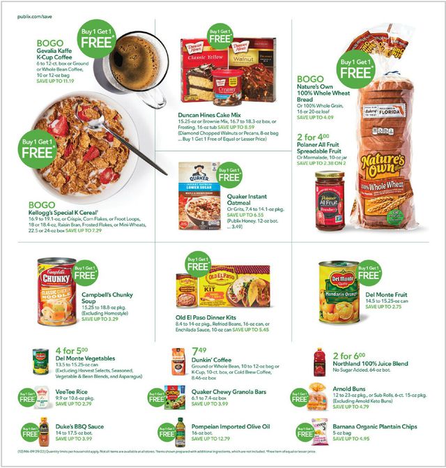 Publix Ad from 09/29/2022
