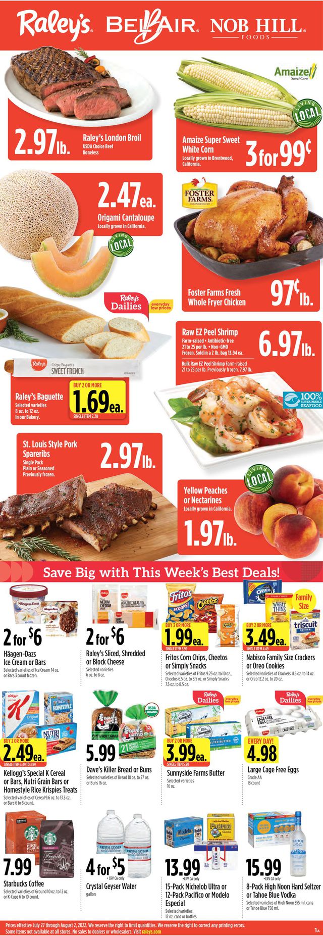 Raley's Ad from 07/27/2022