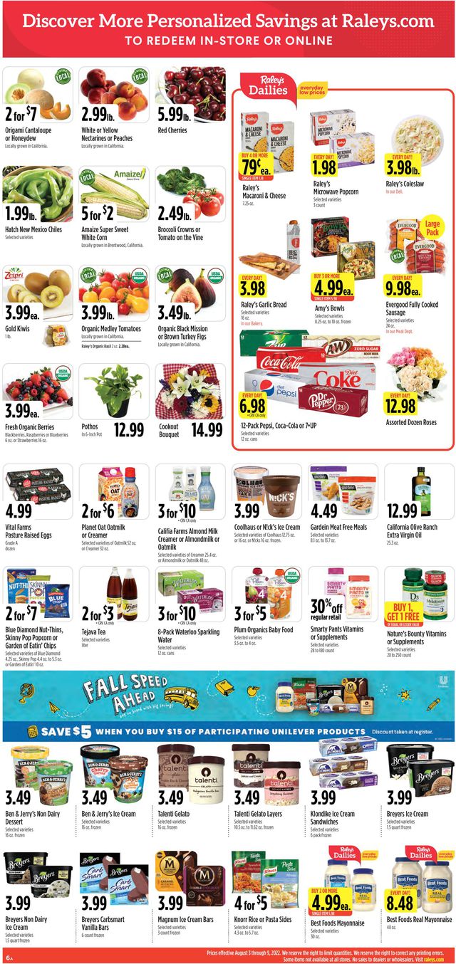 Raley's Ad from 08/03/2022