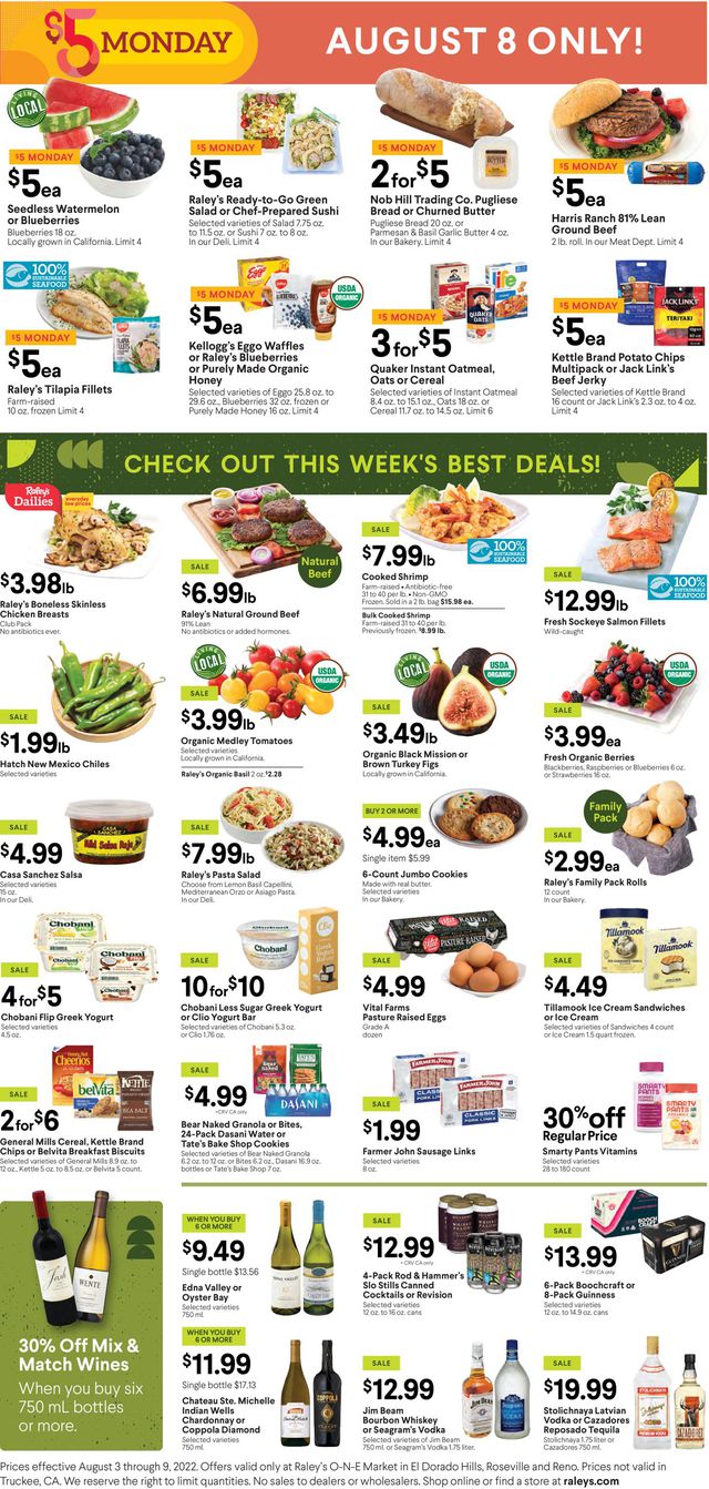 Raley's Ad from 08/03/2022