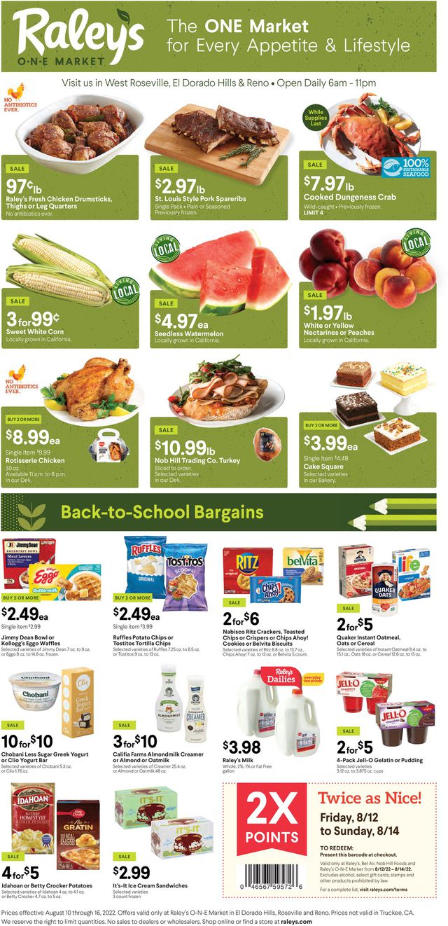 Raley's Ad from 08/10/2022