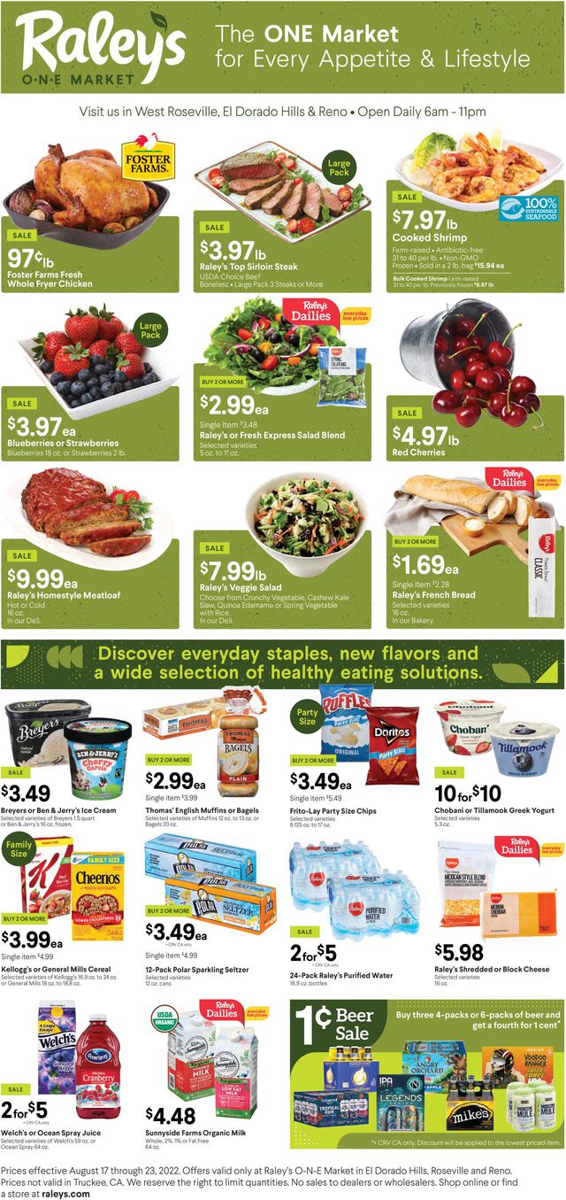 Raley's Ad from 08/17/2022