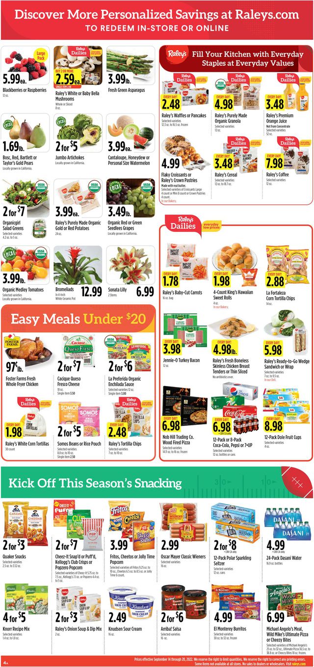 Raley's Ad from 09/14/2022