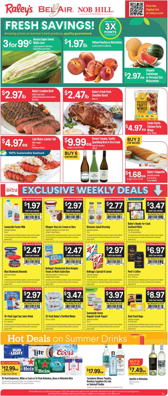 Raley's Ad from 07/26/2023
