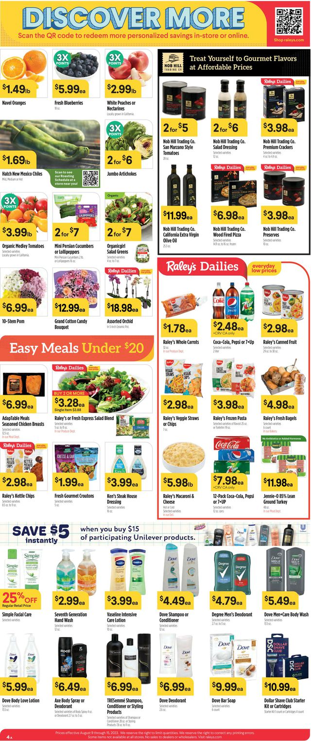 Raley's Ad from 08/09/2023