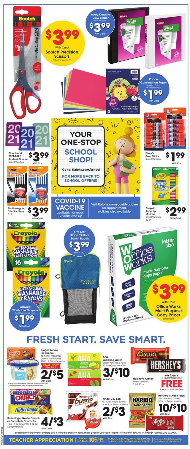 Ralphs Ad from 07/14/2021