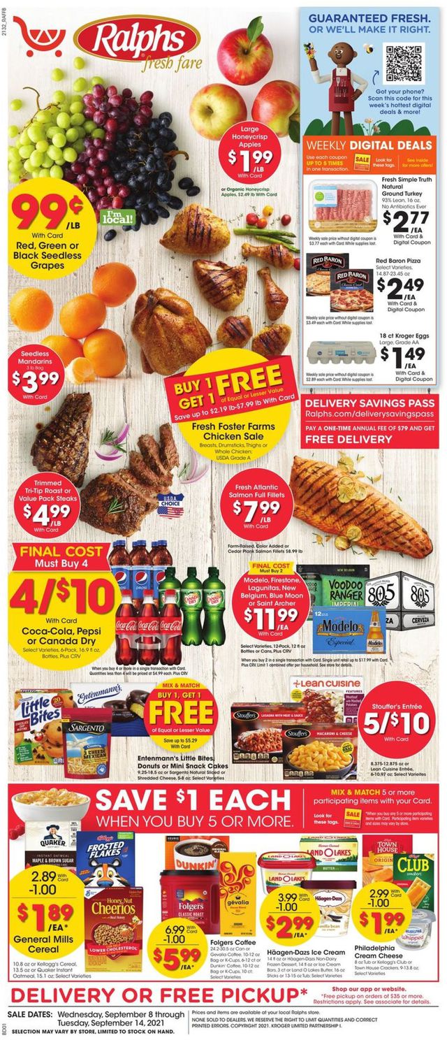 Ralphs Ad from 09/08/2021