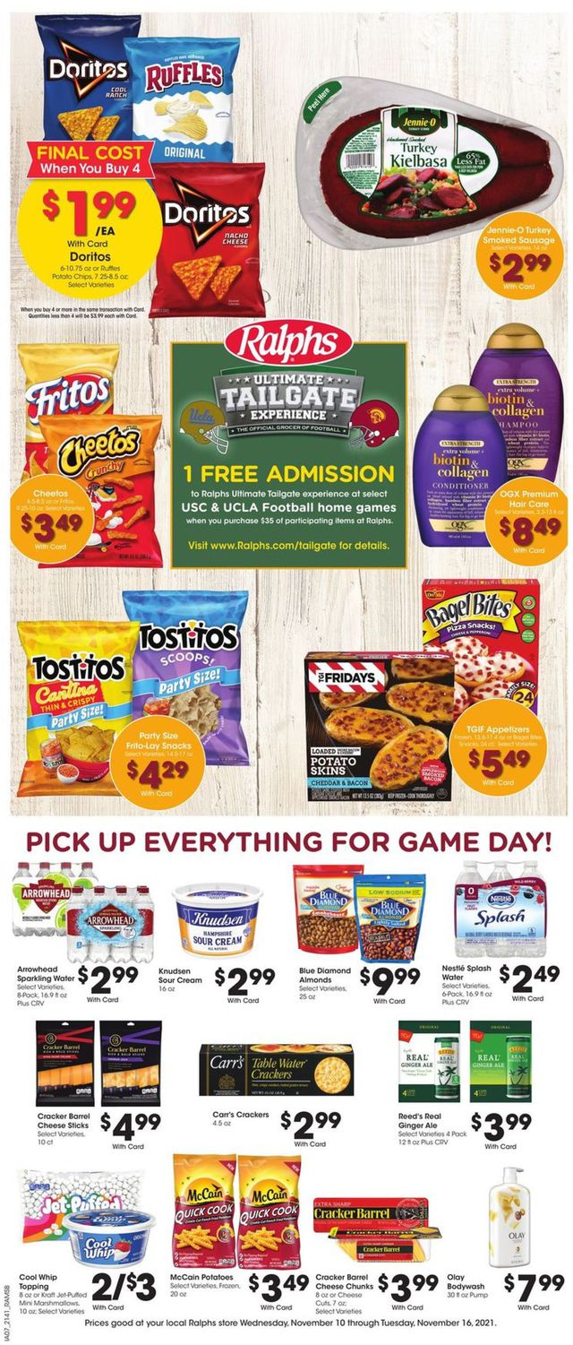 Ralphs Ad from 11/10/2021