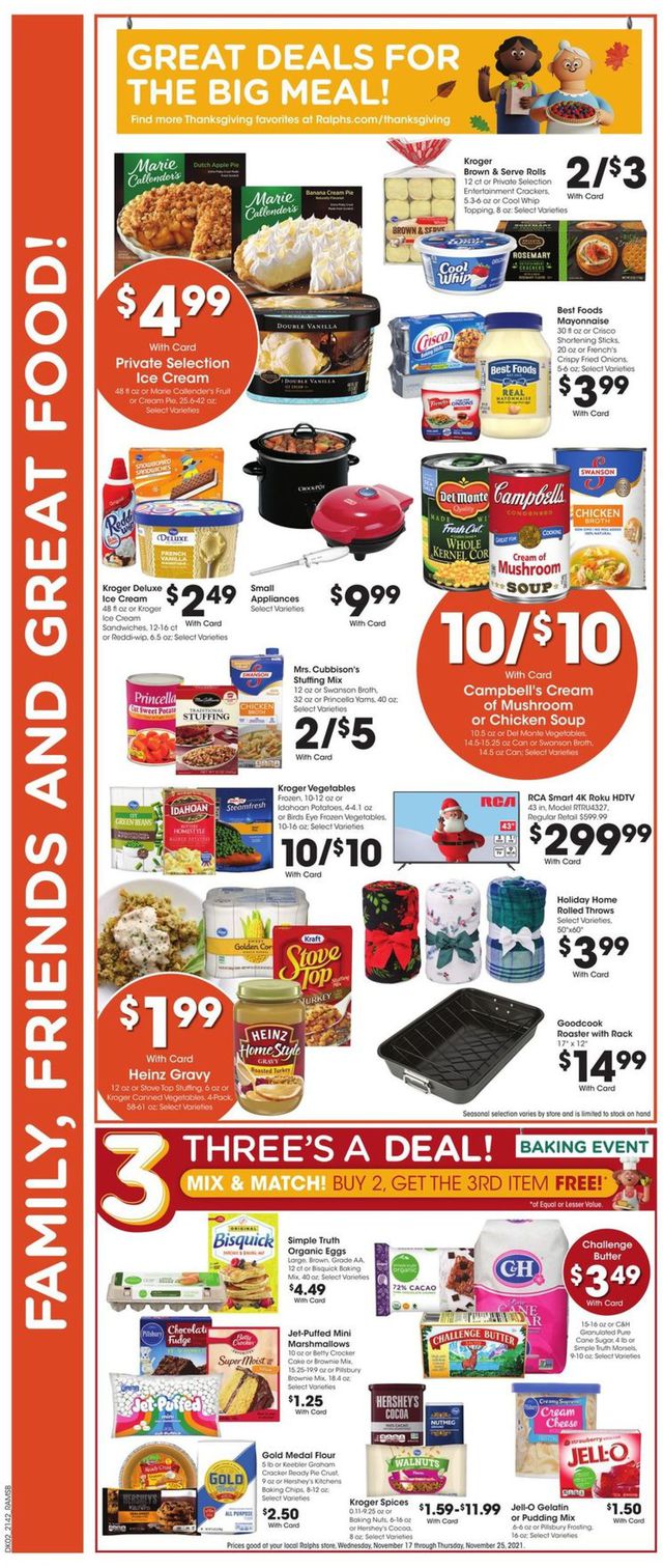 Ralphs Ad from 11/17/2021