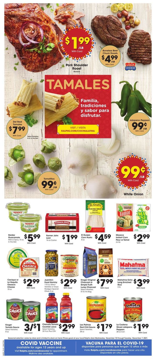 Ralphs Ad from 11/26/2021