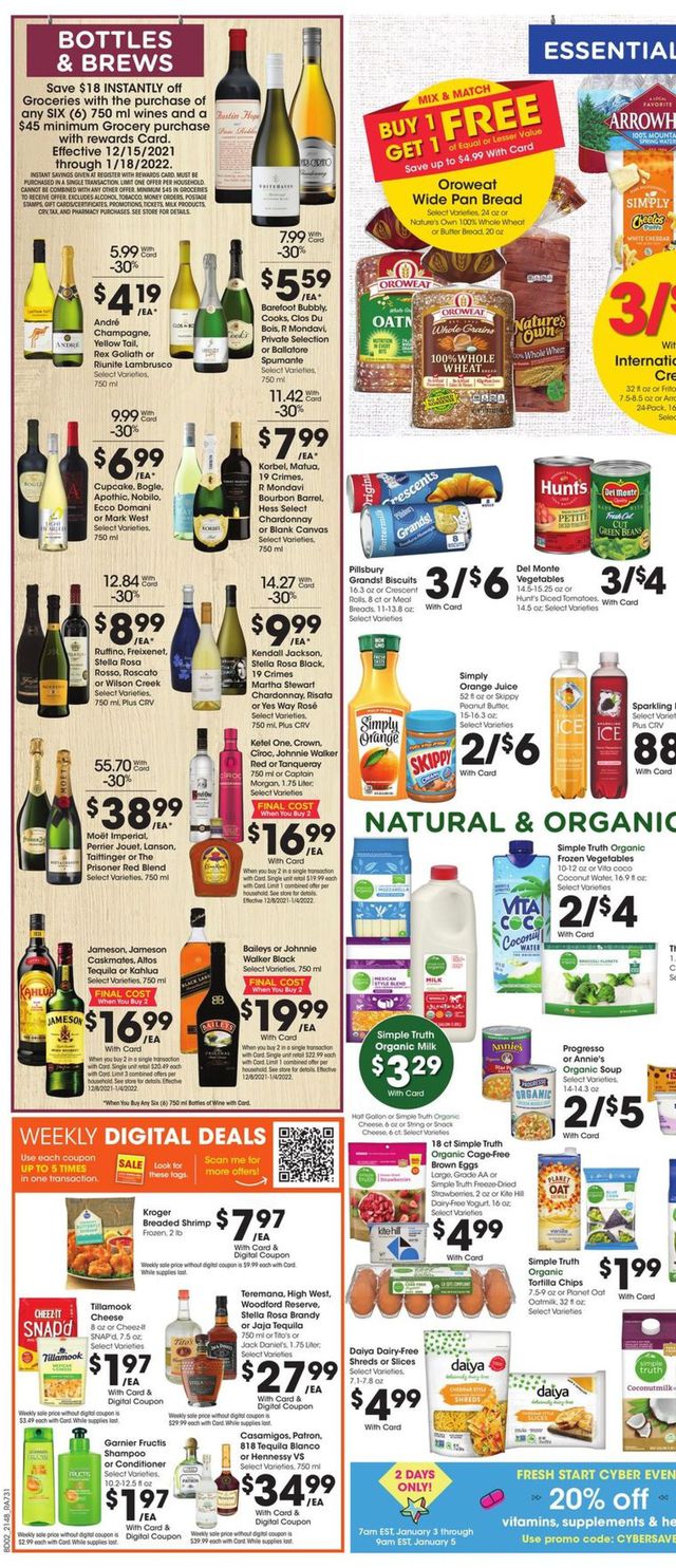Ralphs Ad from 12/29/2021