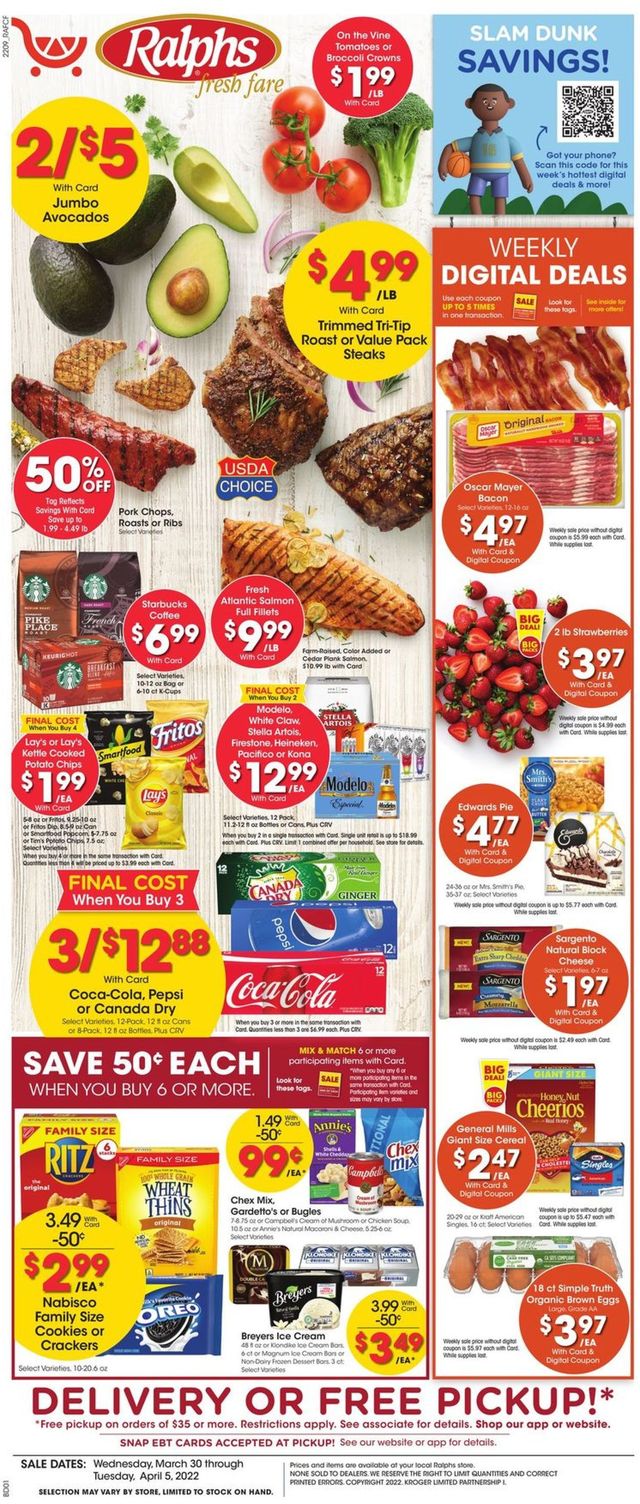 Ralphs Ad from 03/30/2022