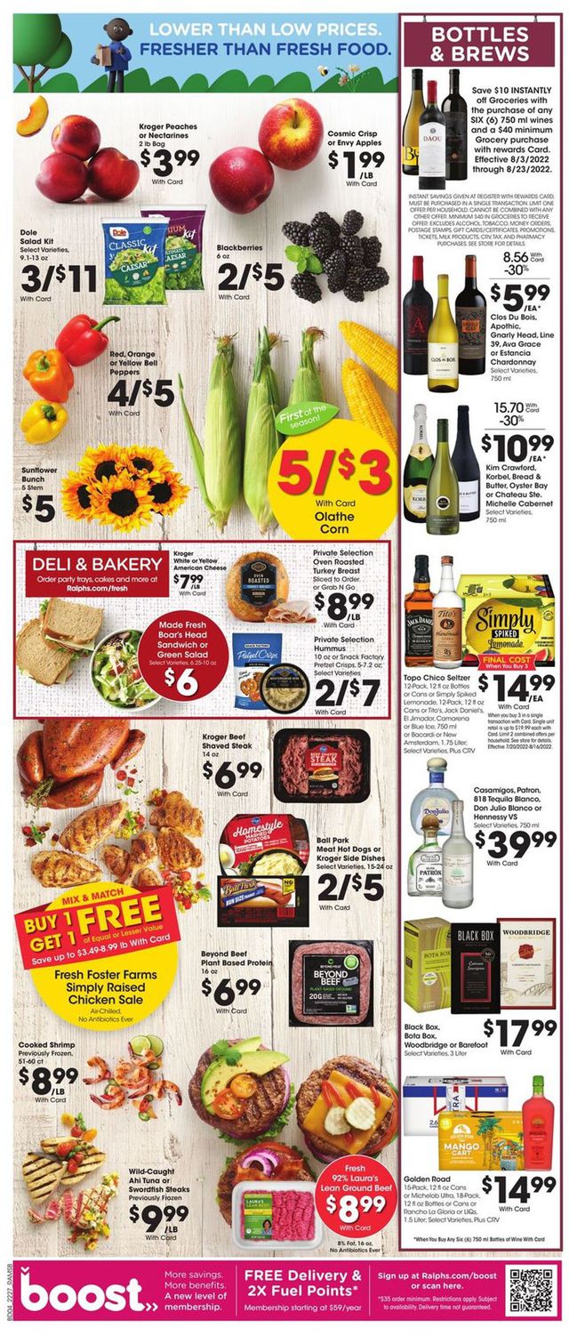 Ralphs Ad from 08/03/2022