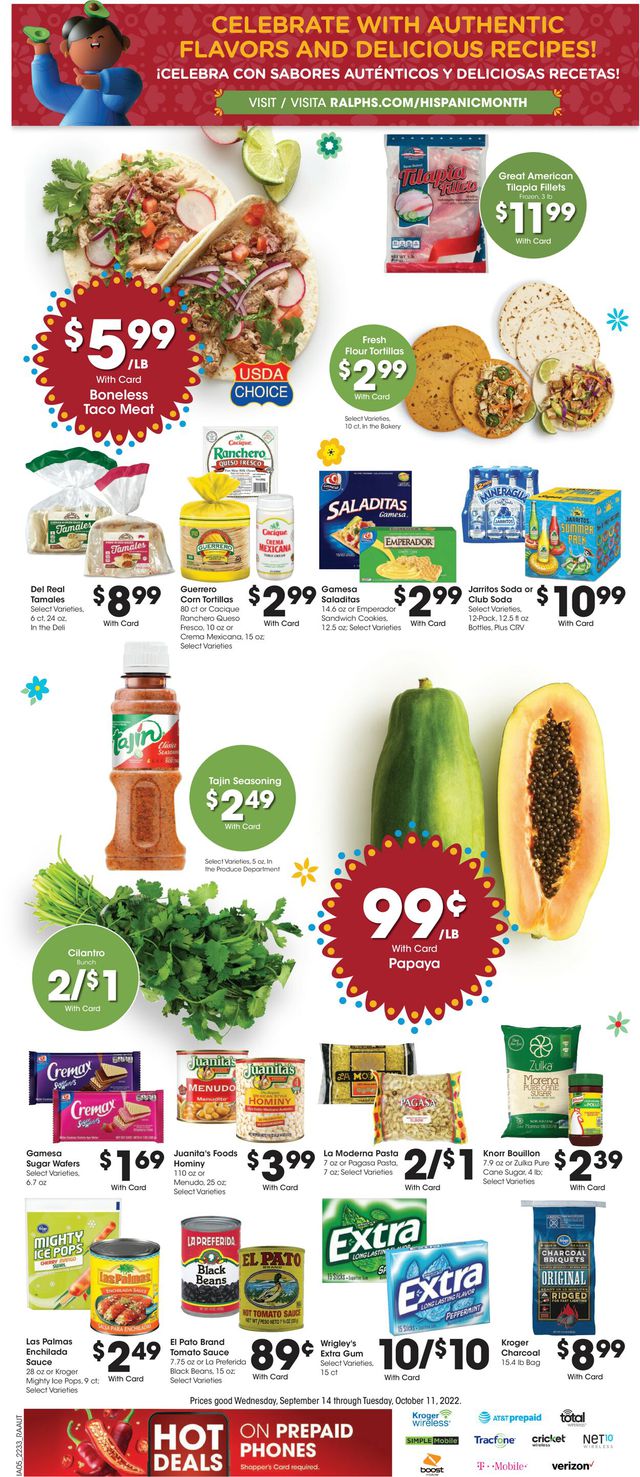 Ralphs Ad from 10/05/2022