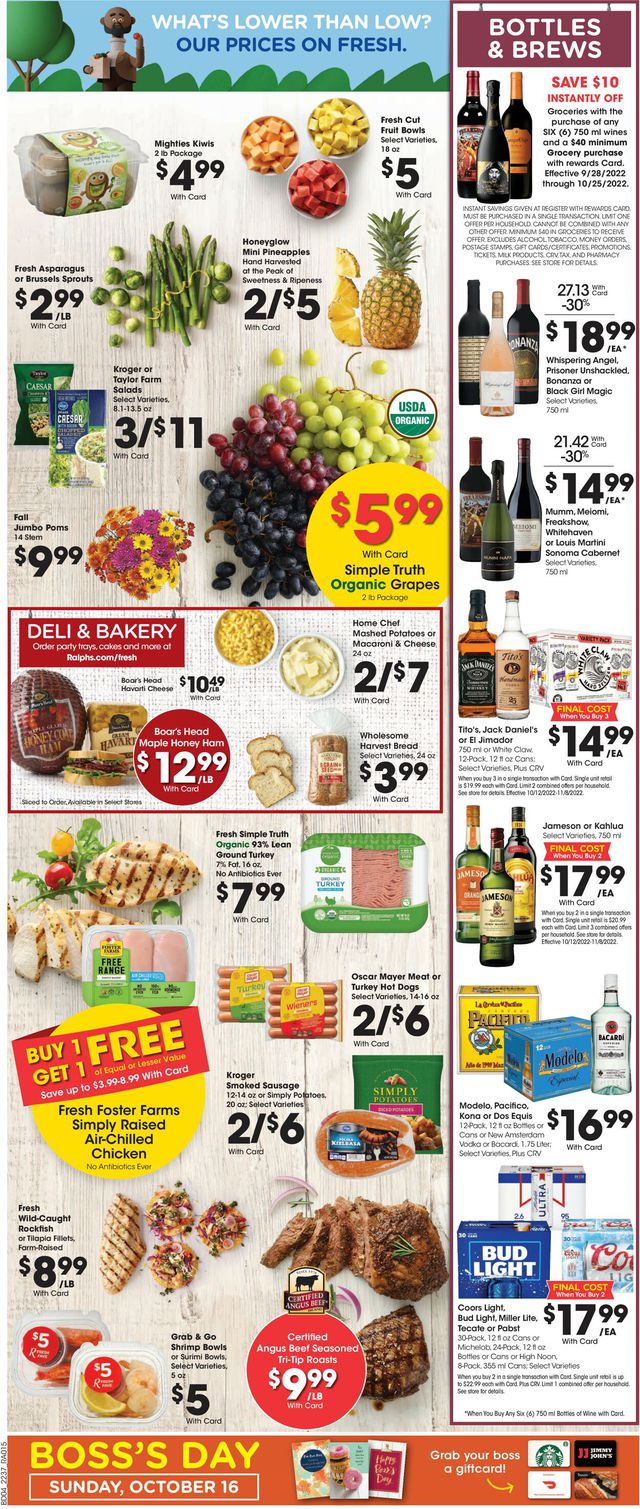 Ralphs Ad from 10/12/2022
