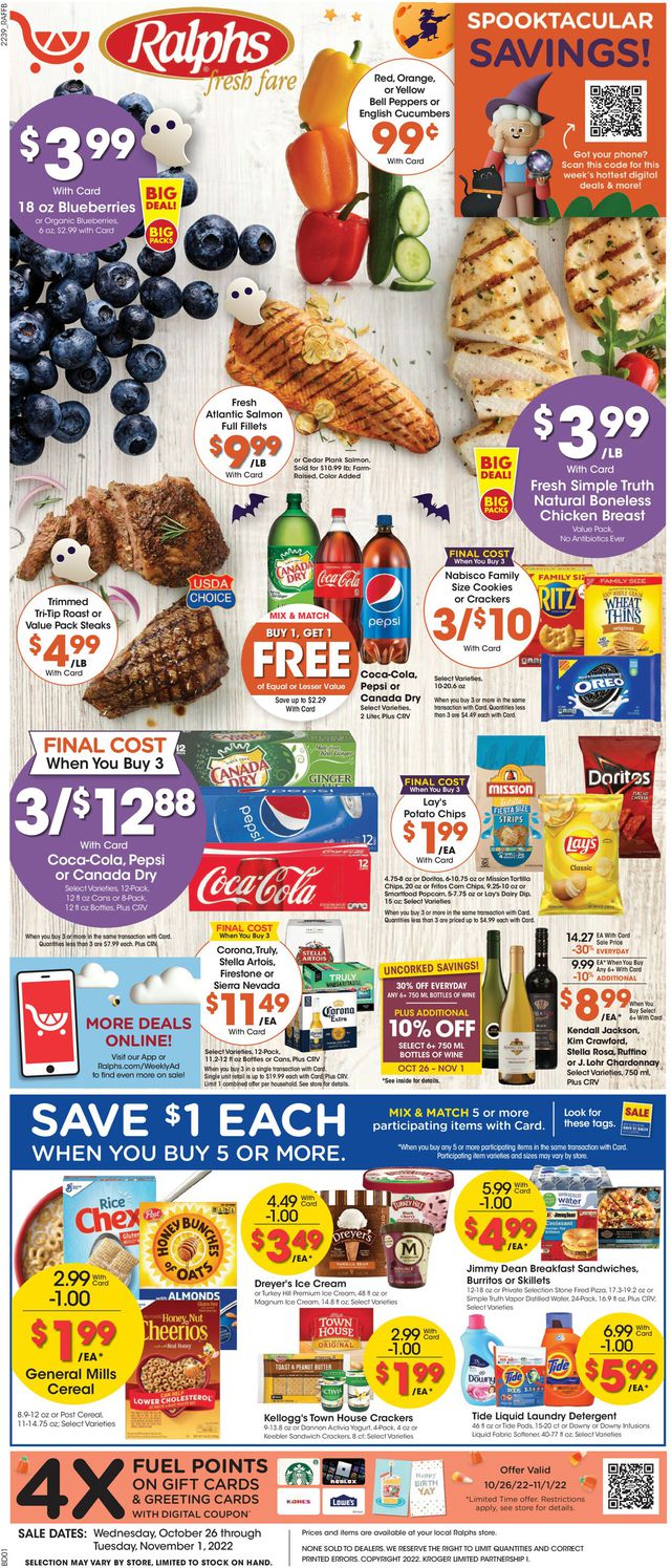 Ralphs Ad from 10/26/2022