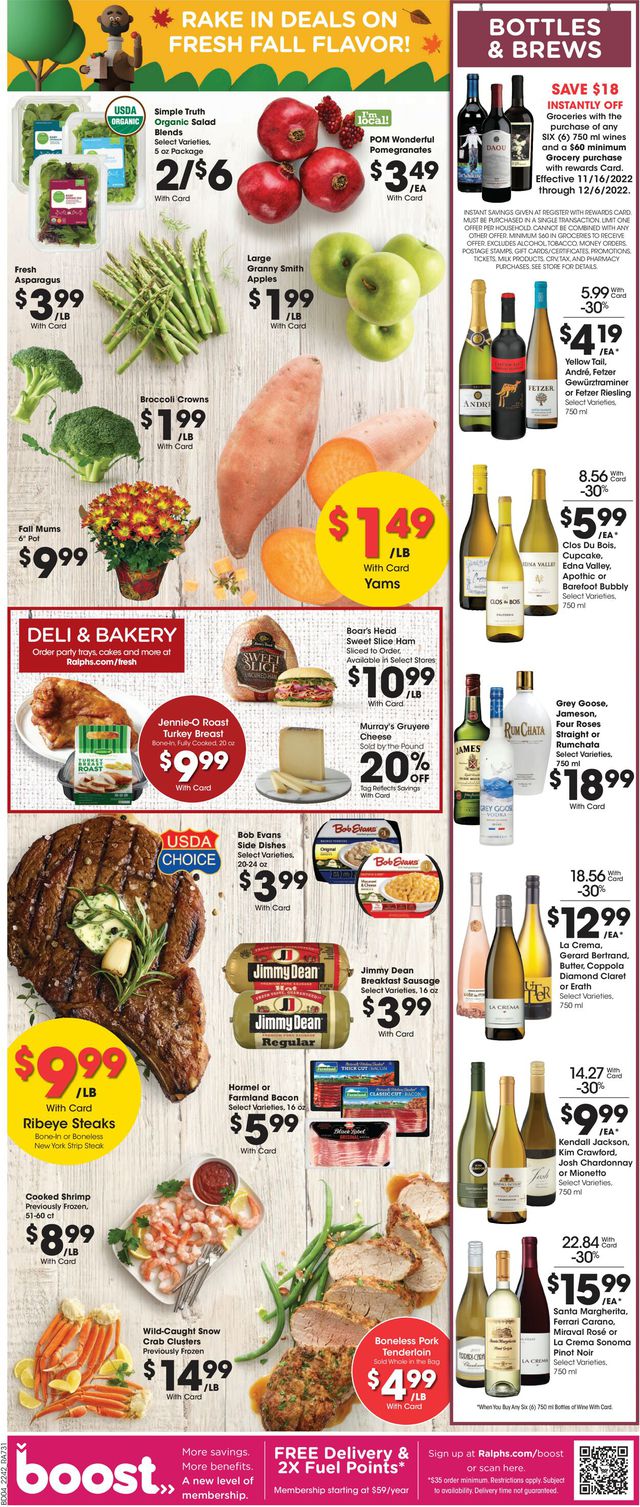 Ralphs Ad from 11/16/2022