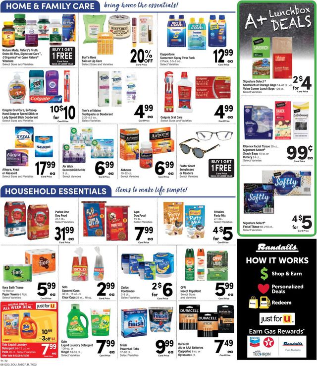 Randalls Ad from 08/12/2020