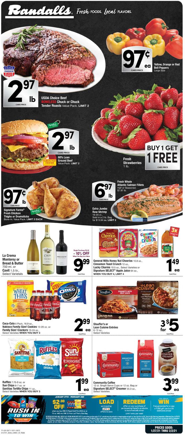 Randalls Ad from 01/27/2021