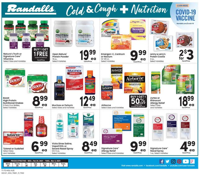 Randalls Ad from 02/24/2021