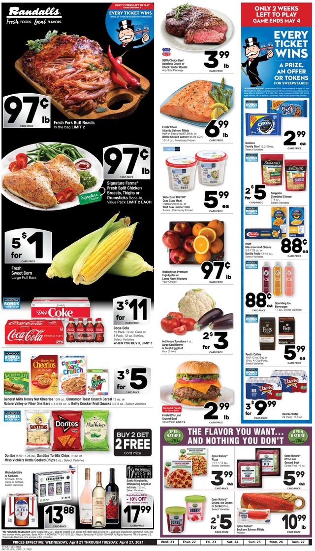 Randalls Ad from 04/21/2021