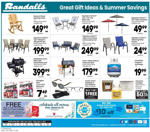 Randalls Ad from 05/05/2021