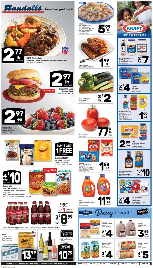 Randalls Ad from 06/23/2021