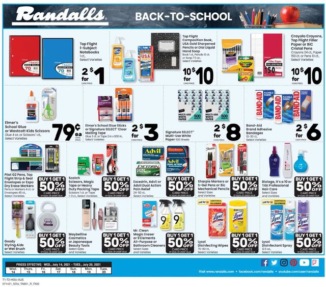 Randalls Ad from 07/14/2021