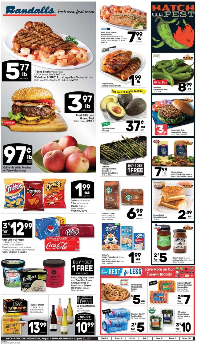 Randalls Ad from 08/04/2021