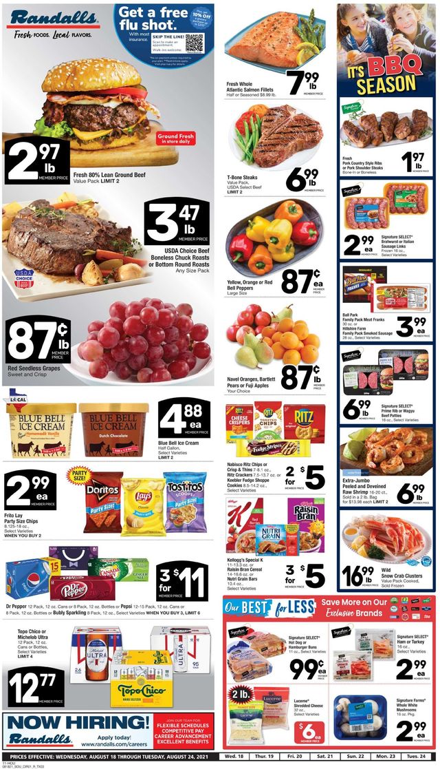 Randalls Ad from 08/18/2021