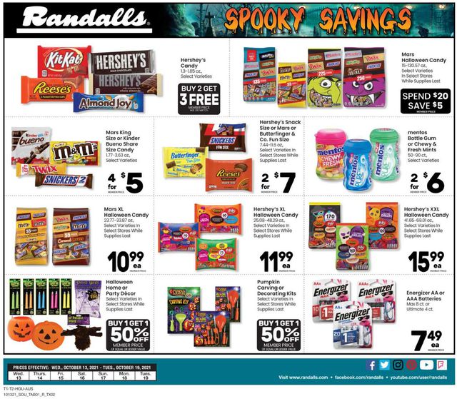 Randalls Ad from 10/13/2021