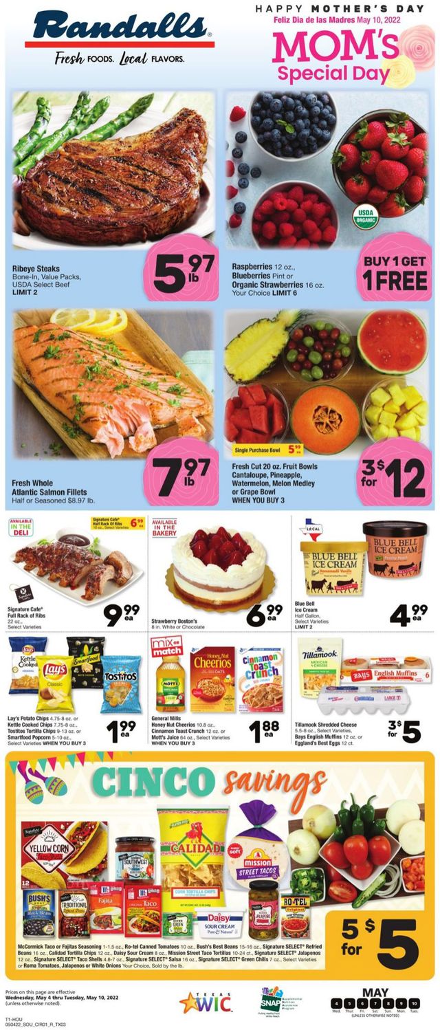 Randalls Ad from 05/11/2022