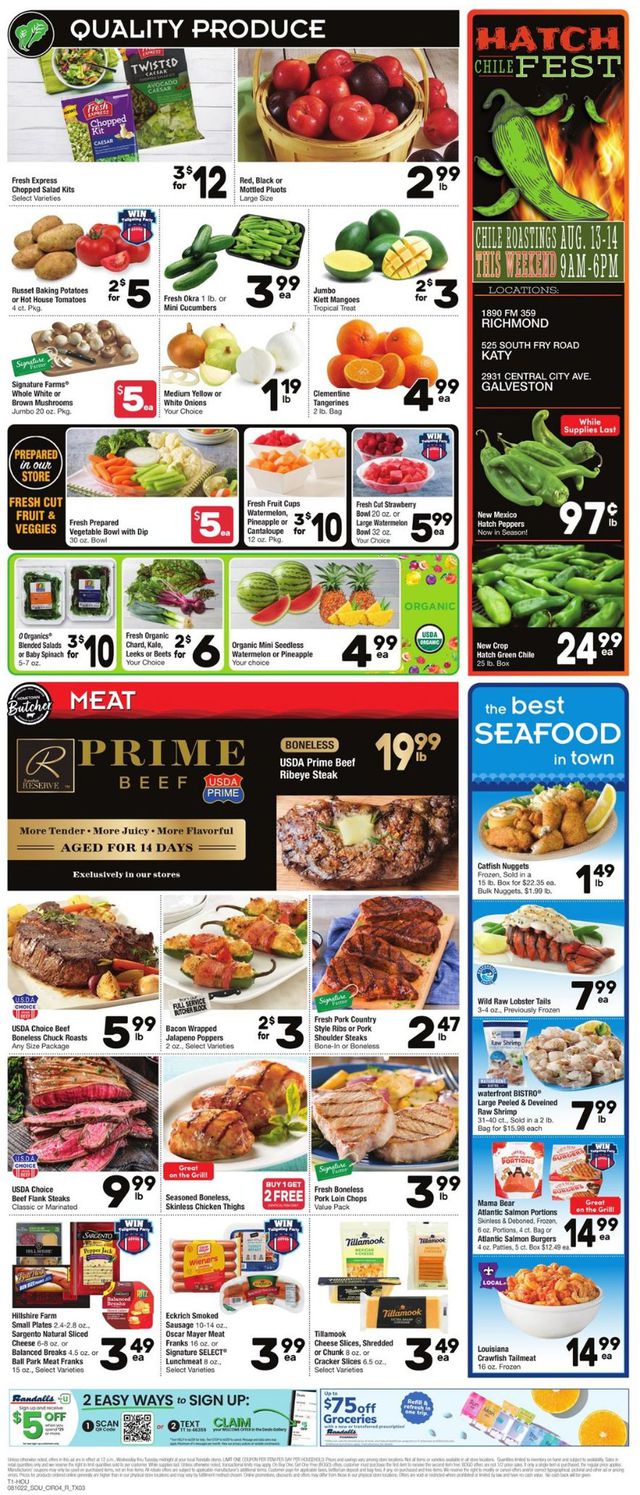 Randalls Ad from 08/10/2022