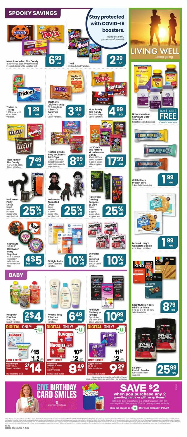 Randalls Ad from 09/28/2022
