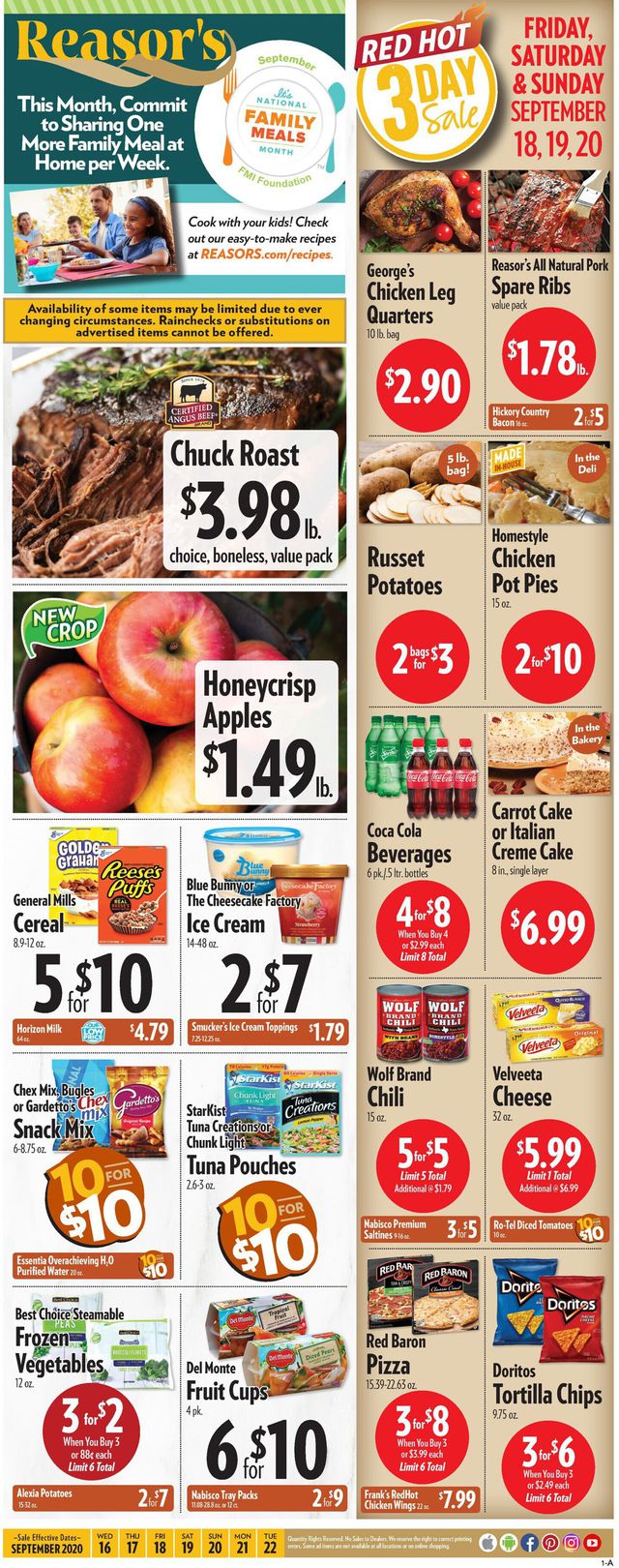 Reasor's Ad from 09/16/2020