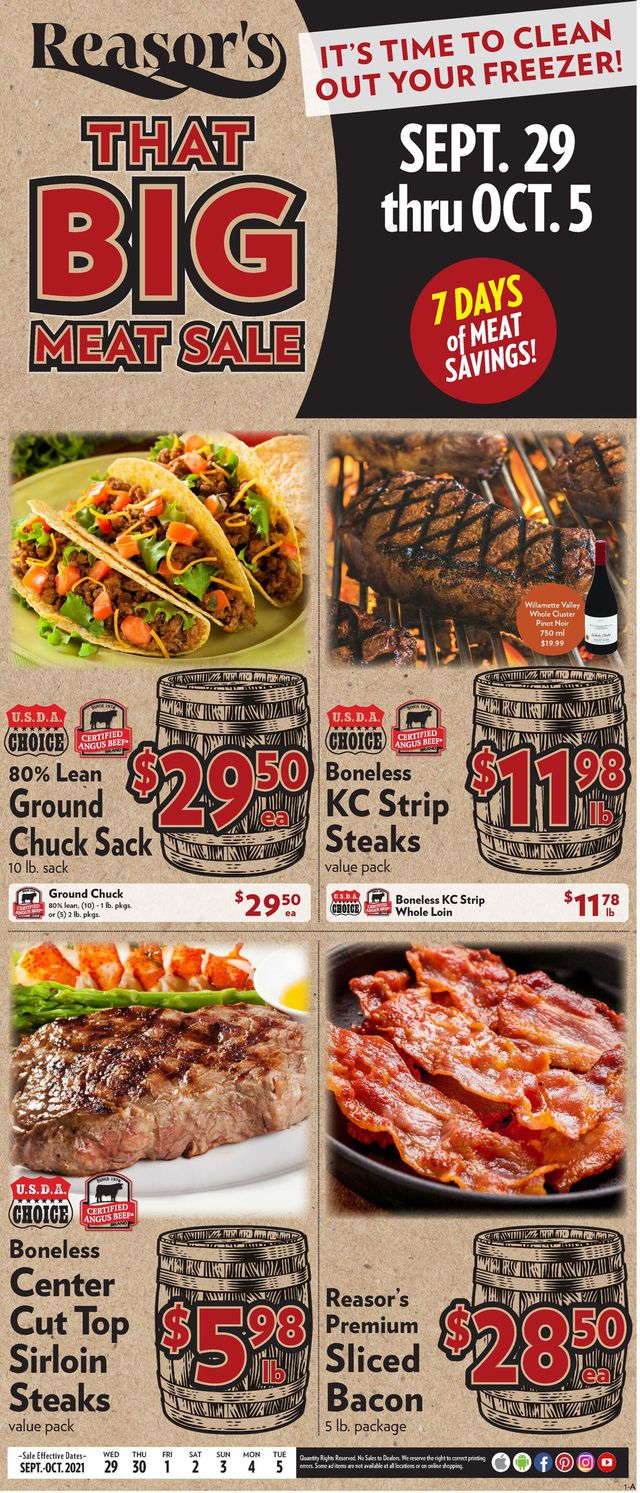 Reasor's Ad from 09/29/2021