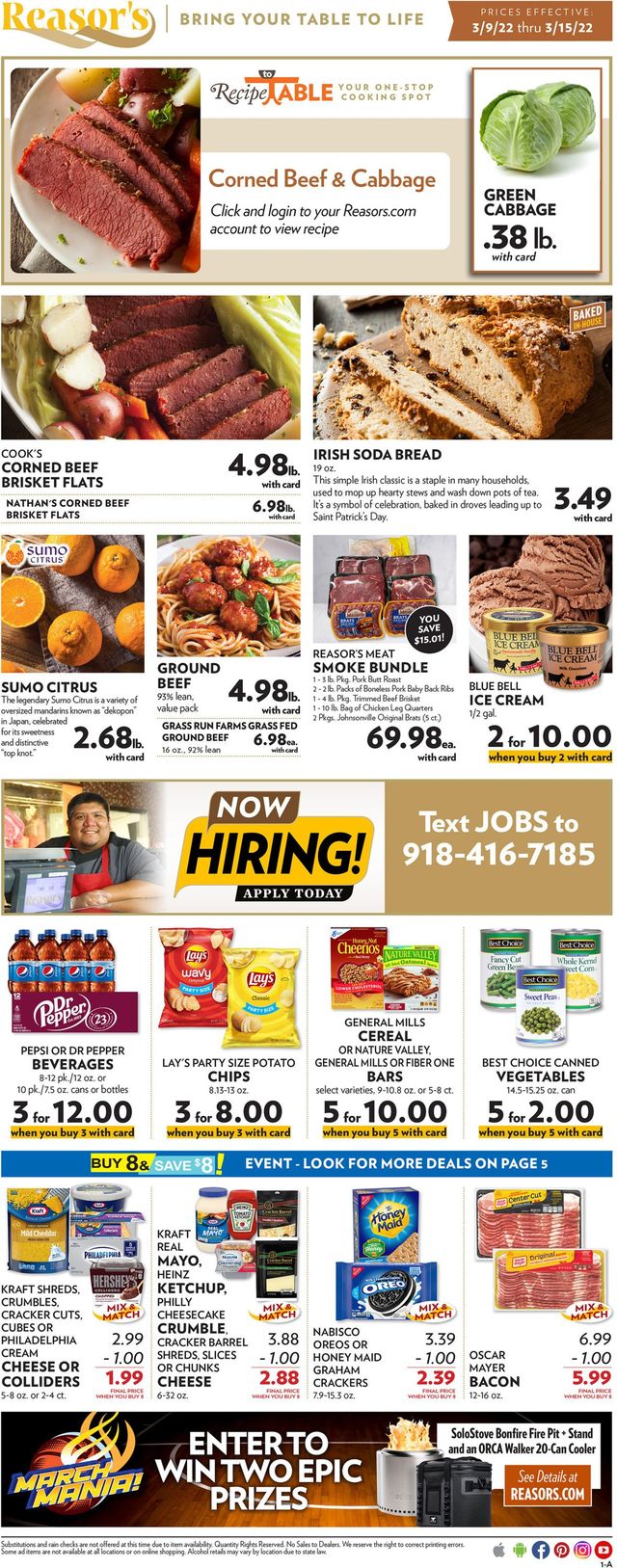 Reasor's Ad from 03/09/2022