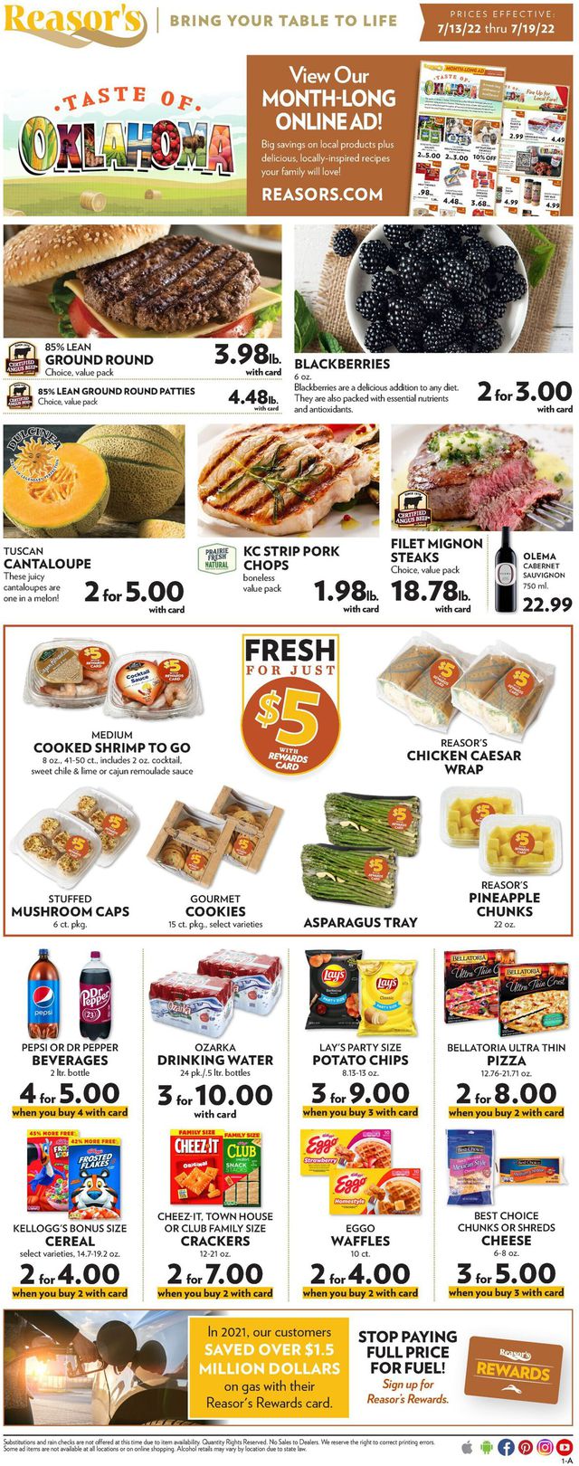 Reasor's Ad from 07/13/2022