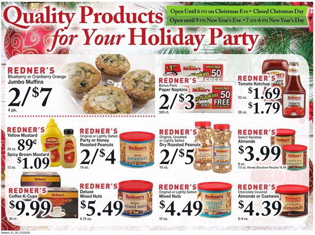 Redner’s Warehouse Market Ad from 12/12/2019