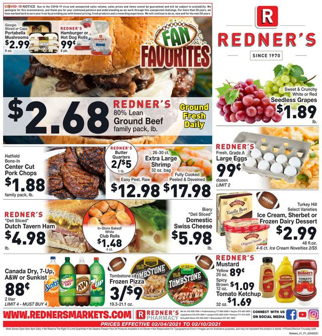 Redner’s Warehouse Market Ad from 02/04/2021