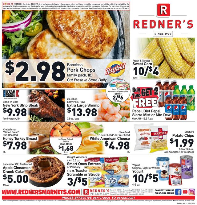 Redner’s Warehouse Market Ad from 06/17/2021